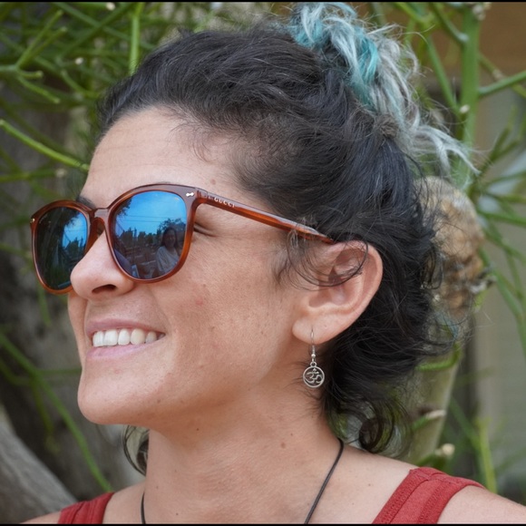 Gucci 59mm Square Sunglasses In Havana-Blue main image 5